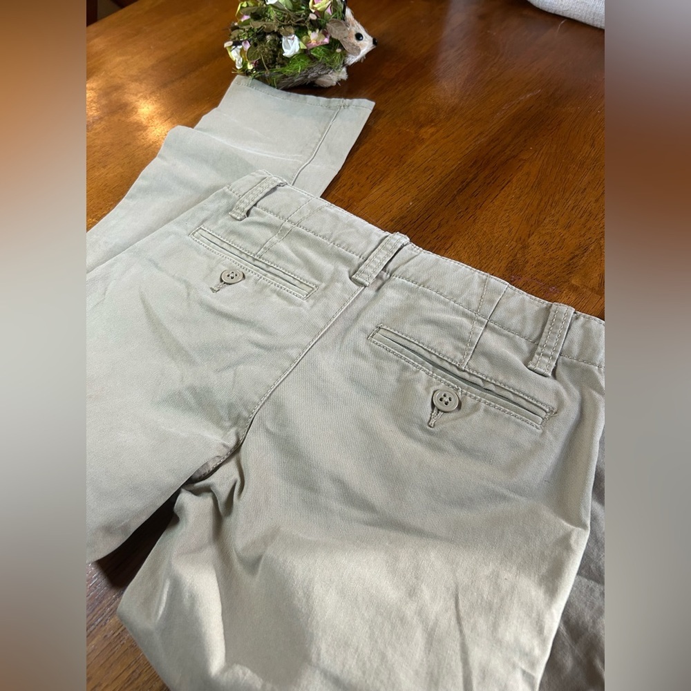 GAP Khaki Pants Boys Size 7 Regular Adjustable Waist Neutral Beige - Picture 5 of 6